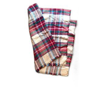 ModCloth multicolored decorative knit winter scarf with fringe size 52 x 54"